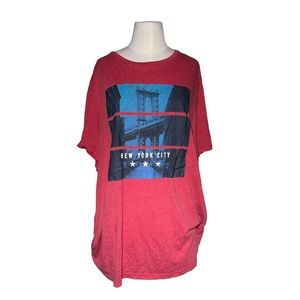 ☠️5/$20 ☠️MENS | XL NEW YORK CITY SHORT SLEEVE RED TEE XL